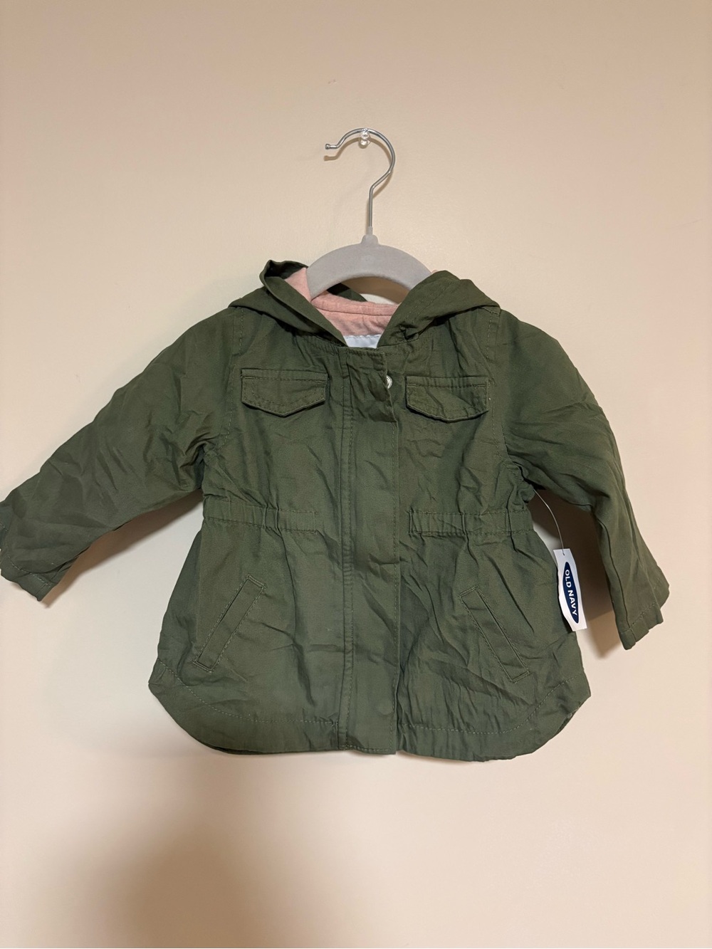 Toddler Hooded Utility Jacket - Olive Green NWT